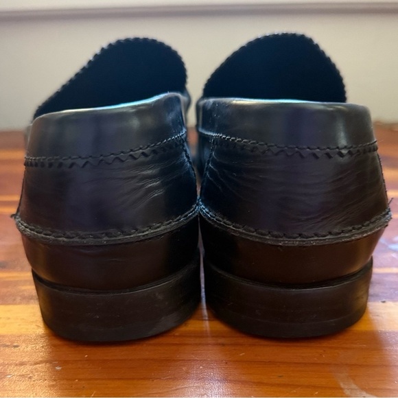 GUCCI 286771 Men’s Black Leather Silver Horsebit Slip On Loafers 7 Made in Italy - Picture 6 of 11